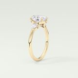2.0 CT Oval Cut Three Stone Moissanite Engagement Ring 5