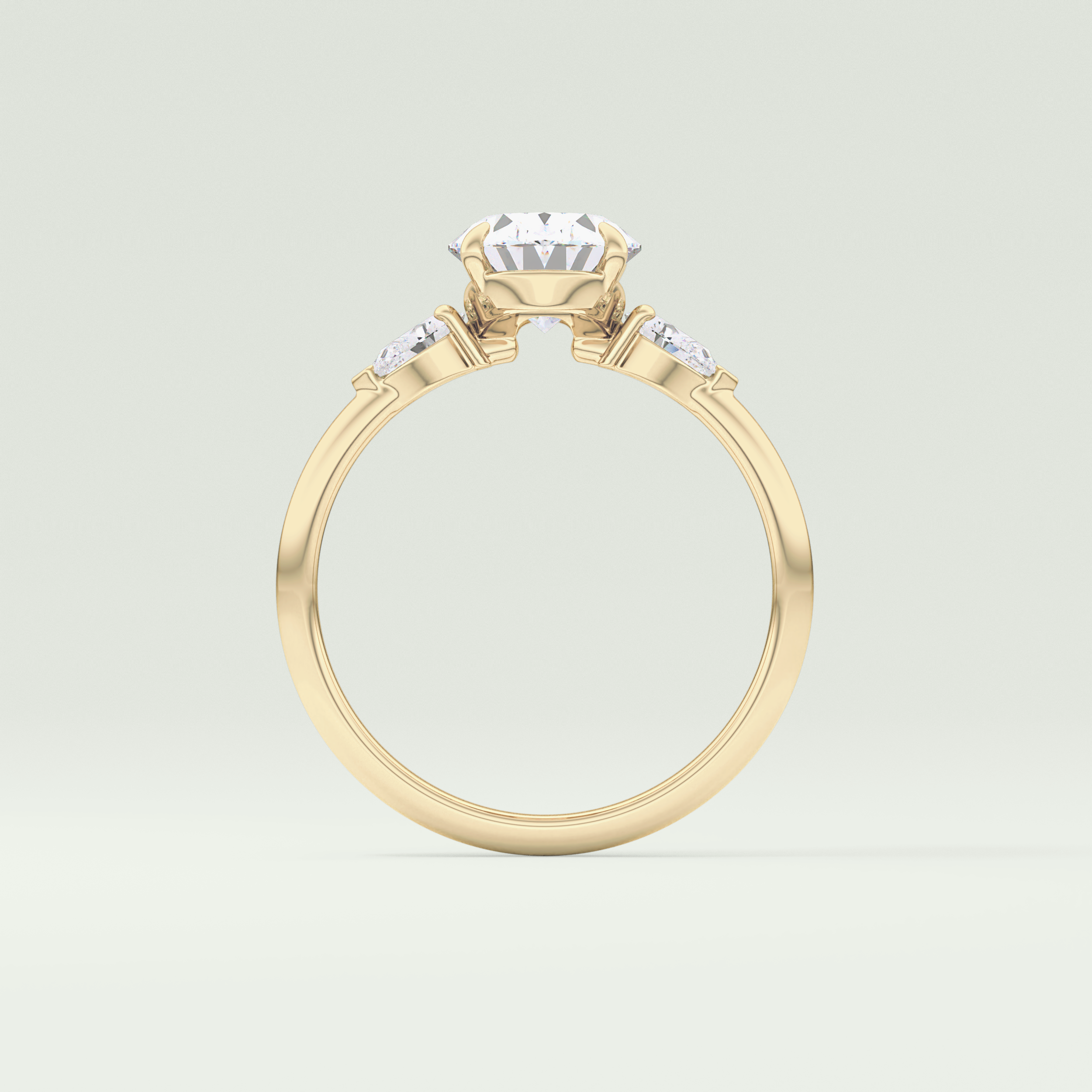 2.0 CT Oval Cut Three Stone Lab-Grown Diamond Engagement Ring