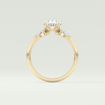 2.0 CT Oval Cut Three Stone Moissanite Engagement Ring 6