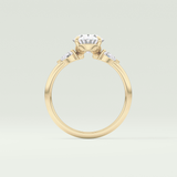 2.0 CT Oval Cut Three Stone Moissanite Engagement Ring 6
