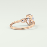 2.0 CT Oval Cut Three Stone Moissanite Engagement Ring 8