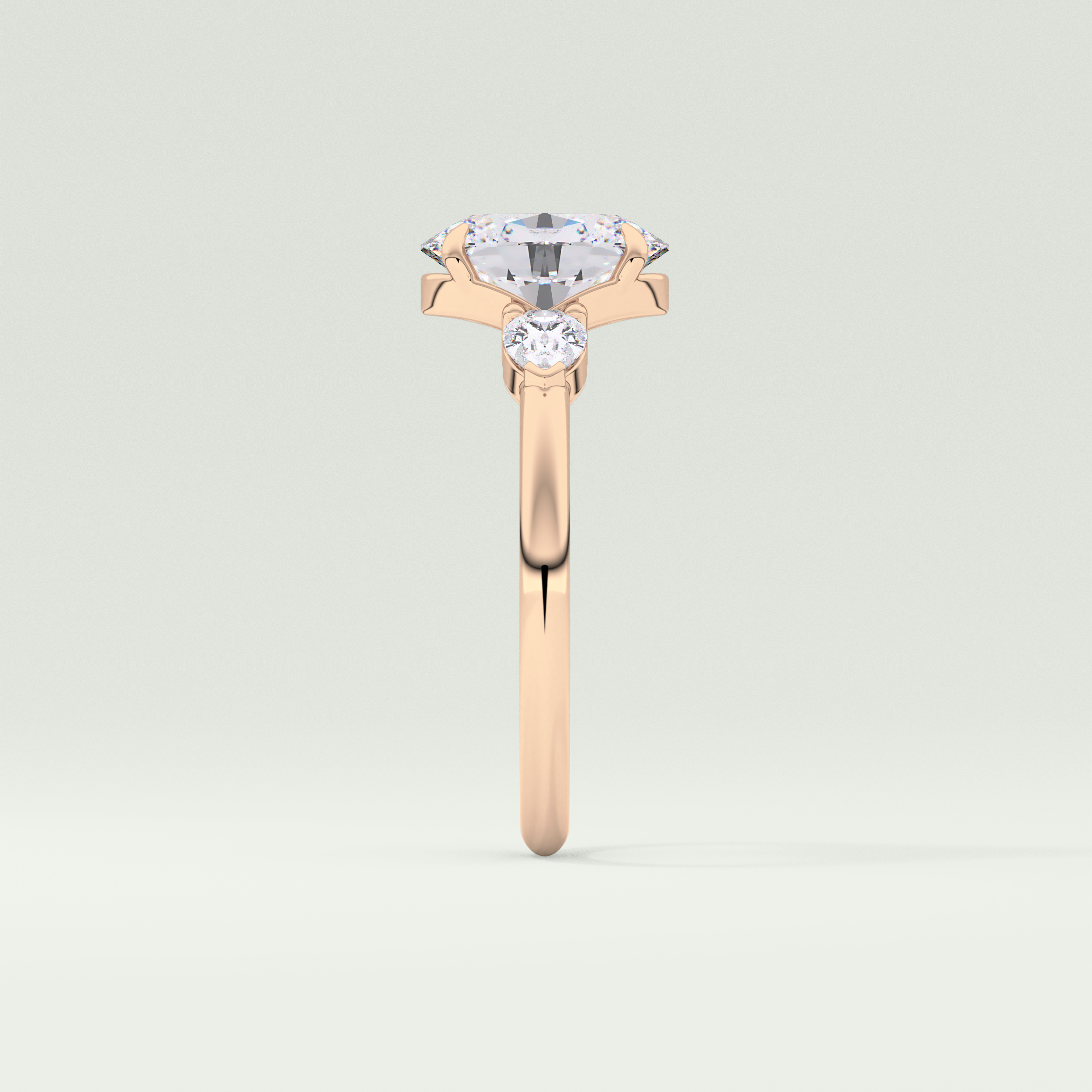 2.0 CT Oval Cut Three Stone Lab-Grown Diamond Engagement Ring