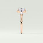 2.0 CT Oval Cut Three Stone Moissanite Engagement Ring 10