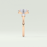 2.0 CT Oval Cut Three Stone Moissanite Engagement Ring 10