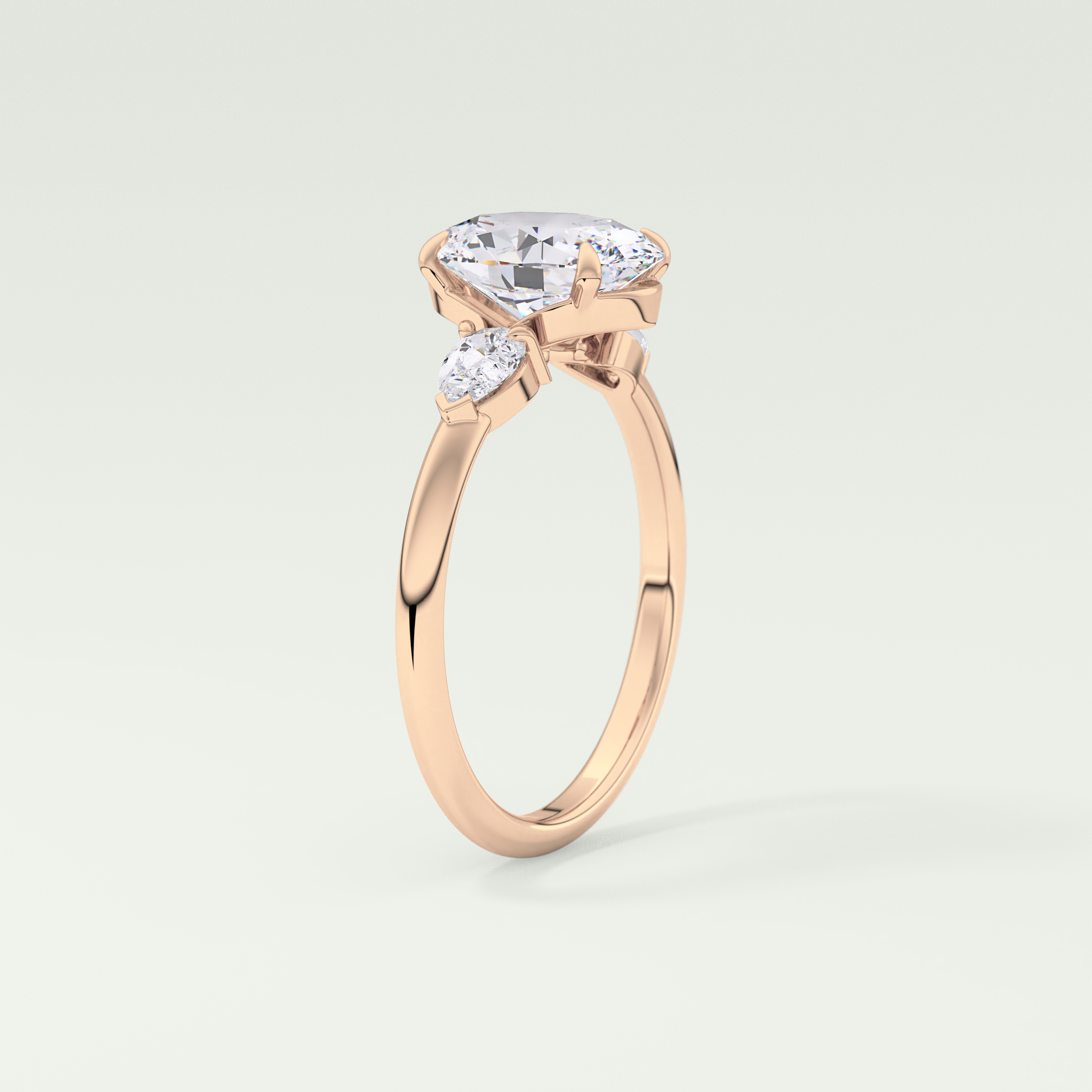 2.0 CT Oval Cut Three Stone Lab-Grown Diamond Engagement Ring