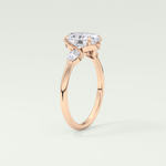 2.0 CT Oval Cut Three Stone Moissanite Engagement Ring 11