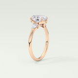 2.0 CT Oval Cut Three Stone Moissanite Engagement Ring 11