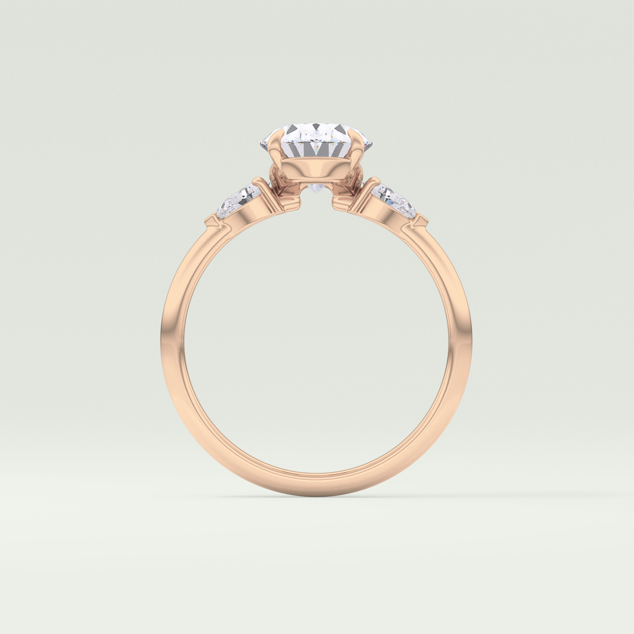 2.0 CT Oval Cut Three Stone Moissanite Engagement Ring 12