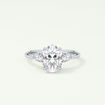 2.0 CT Oval Cut Three Stone Moissanite Engagement Ring 13