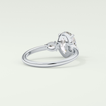 2.0 CT Oval Cut Three Stone Moissanite Engagement Ring 14