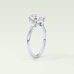 2.0 CT Oval Cut Three Stone Moissanite Engagement Ring 17