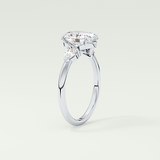 2.0 CT Oval Cut Three Stone Moissanite Engagement Ring 17