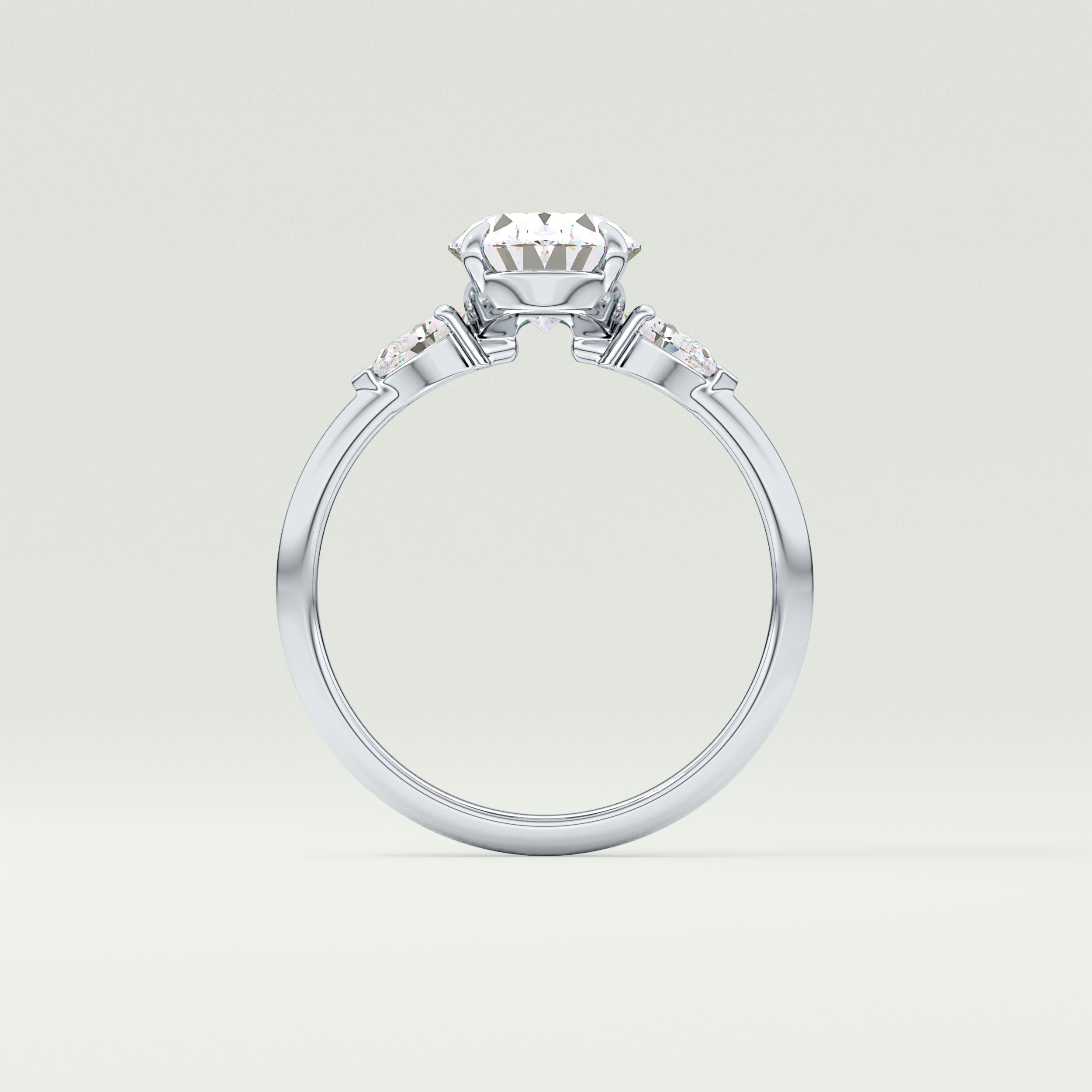 2.0 CT Oval Cut Three Stone Lab-Grown Diamond Engagement Ring