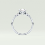 2.0 CT Oval Cut Three Stone Moissanite Engagement Ring 18