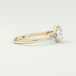 2.0 CT Round Cut Three Stone Lab Grown Diamond Engagement Ring