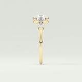 2.0 CT Round Cut Three Stone Lab Grown Diamond Engagement Ring