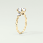 2.0 CT Round Cut Three Stone Lab Grown Diamond Engagement Ring