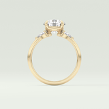 2.0 CT Round Cut Three Stone Lab Grown Diamond Engagement Ring