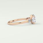 2.0 CT Round Cut Three Stone Lab Grown Diamond Engagement Ring