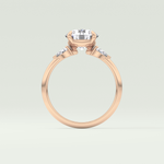 2.0 CT Round Cut Three Stone Lab Grown Diamond Engagement Ring