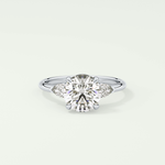2.0 CT Round Cut Three Stone Lab Grown Diamond Engagement Ring