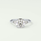2.0 CT Round Cut Three Stone Lab Grown Diamond Engagement Ring