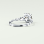 2.0 CT Round Cut Three Stone Lab Grown Diamond Engagement Ring