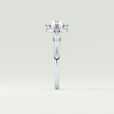 2.0 CT Round Cut Three Stone Lab Grown Diamond Engagement Ring