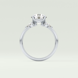 2.0 CT Round Cut Three Stone Lab Grown Diamond Engagement Ring