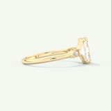 2.0 CT Emerald Cut Three Stone Lab-Grown Diamond Engagement Ring
