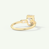 2.0 CT Emerald Cut Three Stone Lab-Grown Diamond Engagement Ring