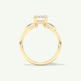2.0 CT Emerald Cut Three Stone Lab-Grown Diamond Engagement Ring