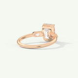 2.0 CT Emerald Cut Three Stone Lab-Grown Diamond Engagement Ring