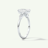 2.0 CT Emerald Cut Three Stone Lab-Grown Diamond Engagement Ring
