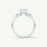 2.0 CT Emerald Cut Three Stone Lab-Grown Diamond Engagement Ring