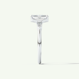 2.0 CT Emerald Cut Three Stone Lab-Grown Diamond Engagement Ring