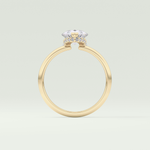 2.0 CT Pear Cut Hidden Halo CVD Engagement Ring