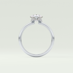 2.0 CT Pear Cut Hidden Halo CVD Engagement Ring