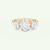 2.0 CT Oval Cut Three Stone Lab-Grown Diamond Engagement Ring