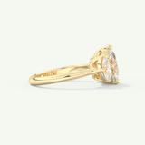 2.0 CT Oval Cut Three Stone Lab-Grown Diamond Engagement Ring