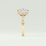 2.0 CT  Oval Cut Three Stone Moissanite Engagement Ring 4