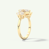 2.0 CT Oval Cut Three Stone Lab-Grown Diamond Engagement Ring