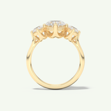 2.0 CT Oval Cut Three Stone Lab-Grown Diamond Engagement Ring