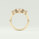 2.0 CT  Oval Cut Three Stone Moissanite Engagement Ring 6