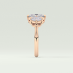 2.0 CT  Oval Cut Three Stone Moissanite Engagement Ring 10