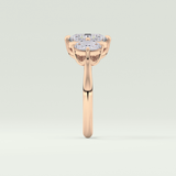 2.0 CT  Oval Cut Three Stone Moissanite Engagement Ring 10