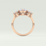 2.0 CT  Oval Cut Three Stone Moissanite Engagement Ring 12