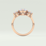 2.0 CT  Oval Cut Three Stone Moissanite Engagement Ring 12