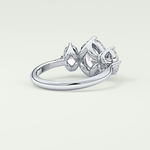 2.0 CT  Oval Cut Three Stone Moissanite Engagement Ring 14