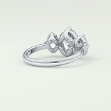 2.0 CT  Oval Cut Three Stone Moissanite Engagement Ring 14